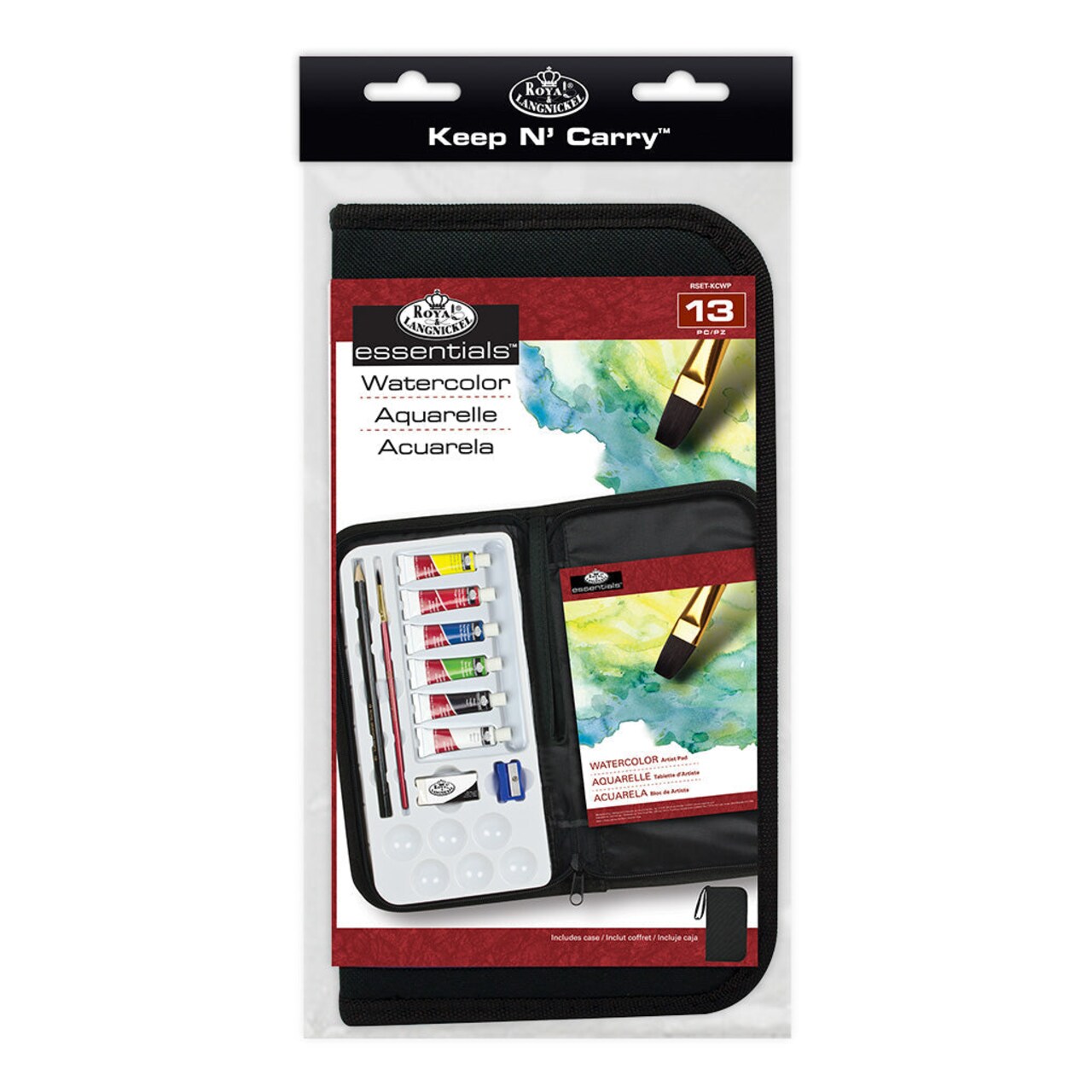 RSET-KCWP | Essentials™ 13pc Watercolor Painting Keep N' Carry Travel Art Set
